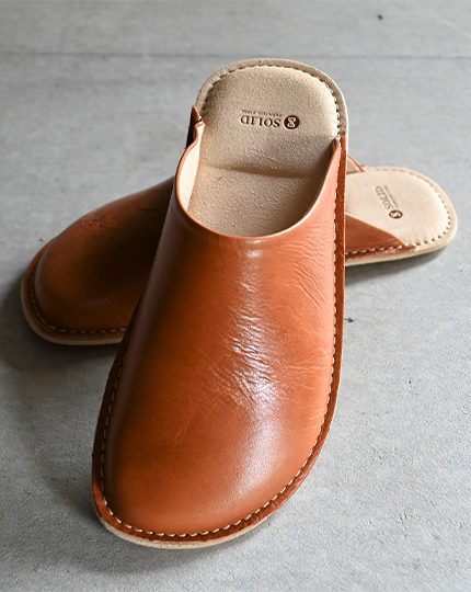 sl03-anilin leather slippers