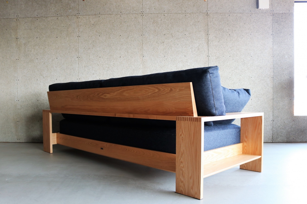 富山 ミヤモト家具 SOLID SLC03 SOFA 7　富山　SOLID　ミヤモト家具　家具　無垢材　ソファ　デニム　帆布　ウォールナット　オーク　SLC03