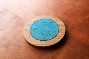 Brass coloring coaster round (2)