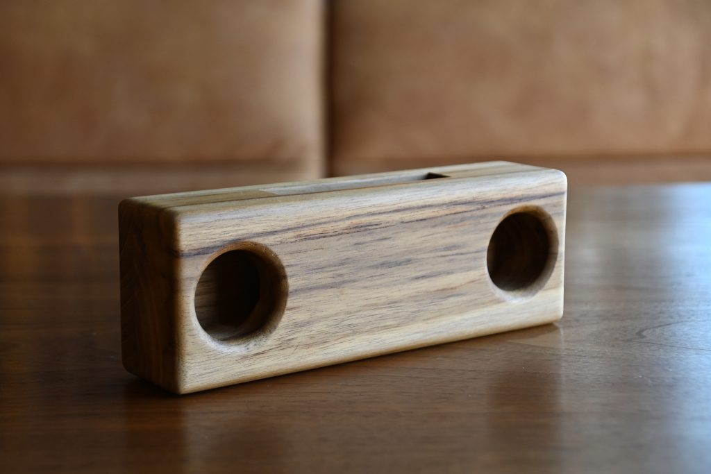 【スピーカー】teak wood solid speaker (5)