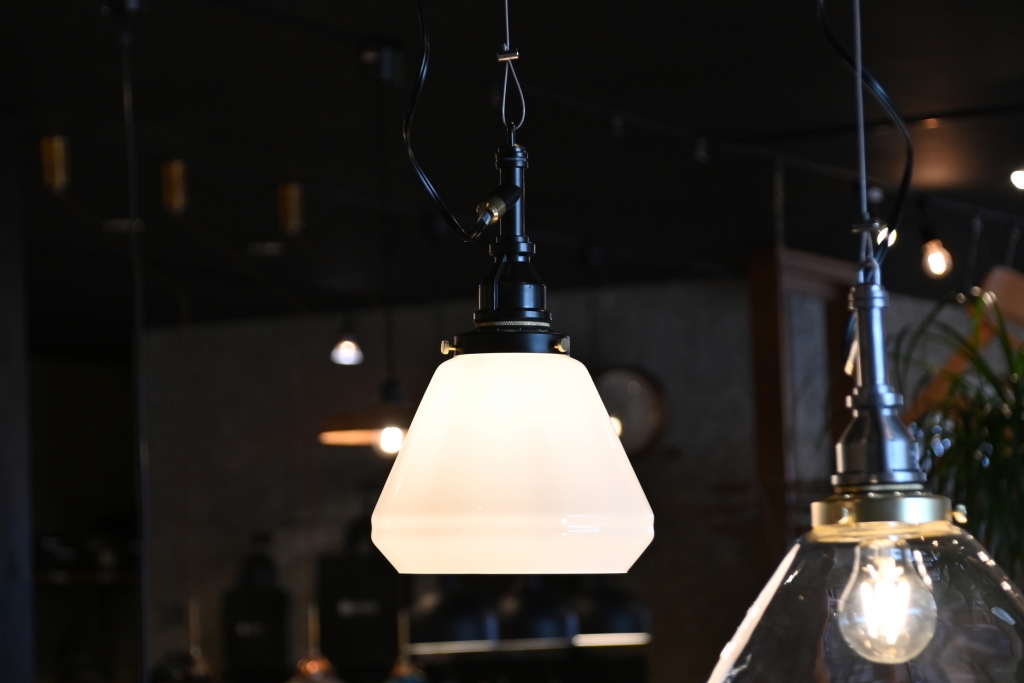 【照明】Industrial Pendant Light【ガラスシェードタイプ小・乳白色】 (2)