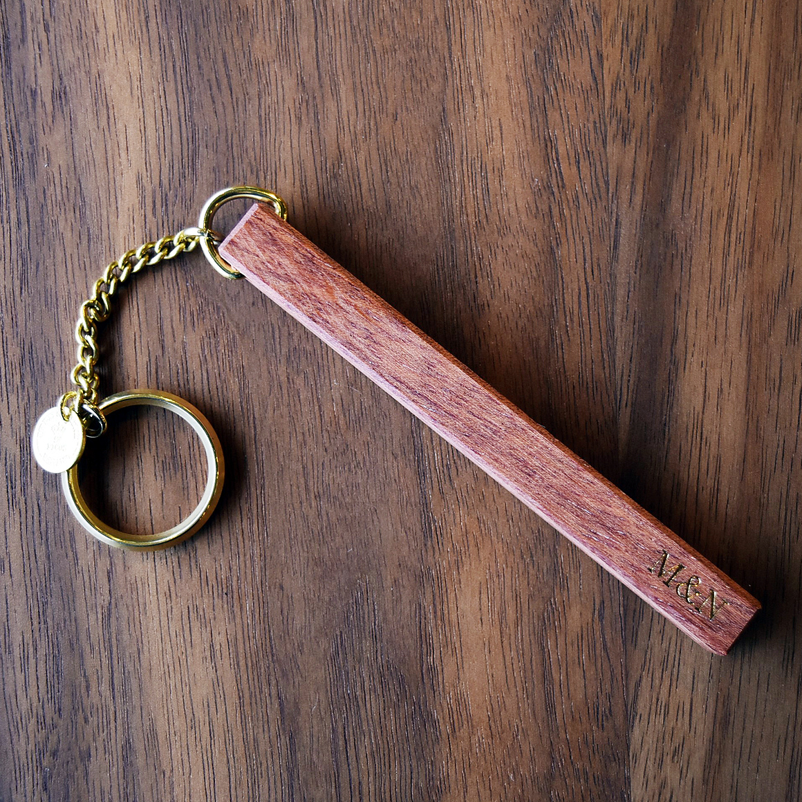 keyring-wood-brass