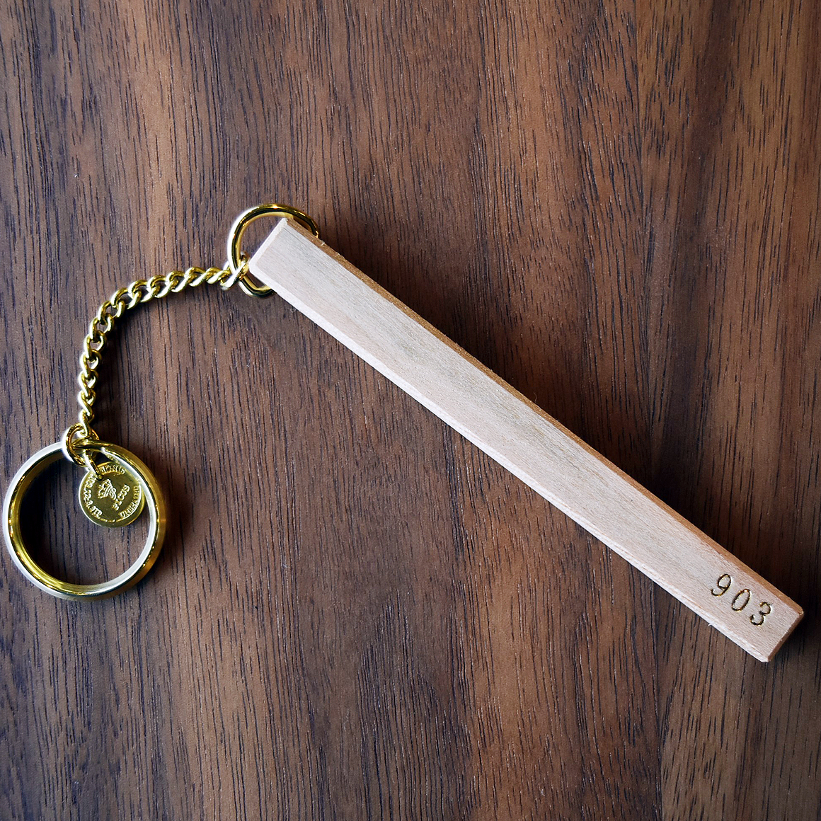 keyring-wood-brass