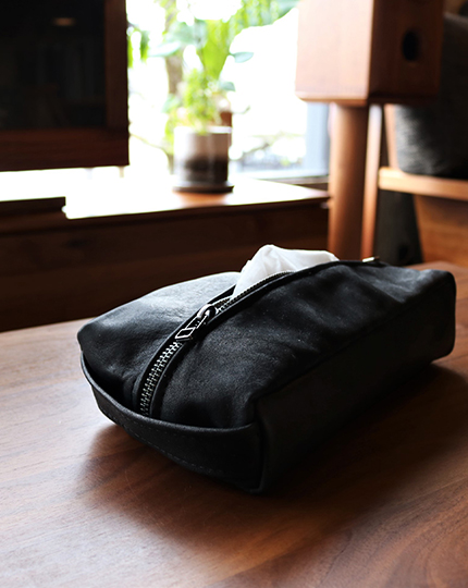 real-leather tissue case
