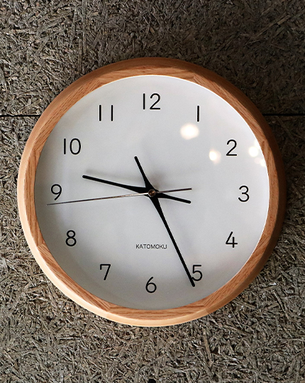 wall clock – km13 solid oak