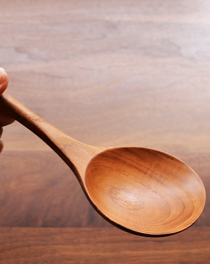 teak wood ladle