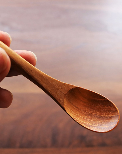 teak wood coffee spoon