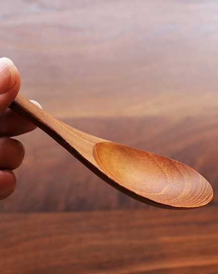 teak wood curry spoon