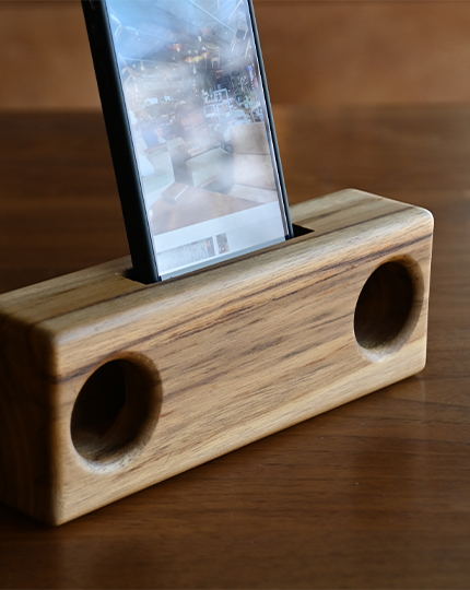 teak wood solid speaker