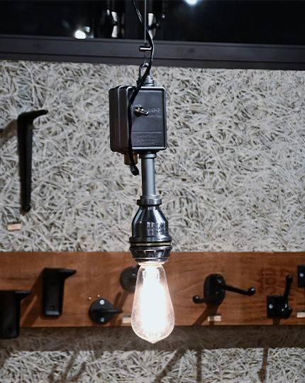 Industrial-Pendant-Light【電球剥き出しタイプ】AMP-L005・006