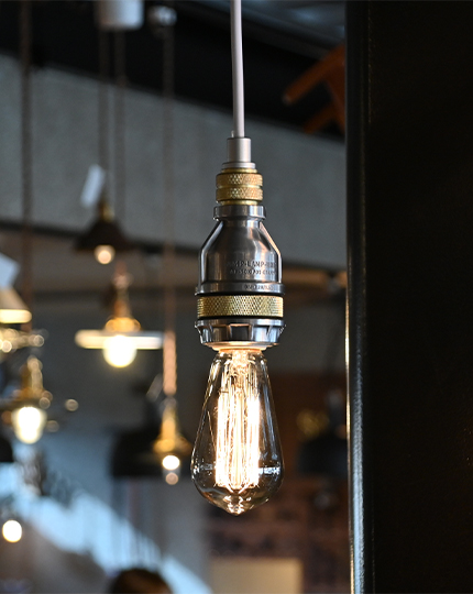 Industrial-Pendant-Light【電球剥き出しタイプ】AMP-L001・002