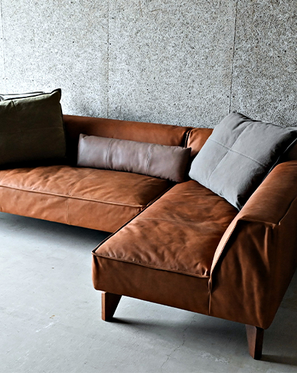 SOLID SLC-05 ワンアーム2P＋2.5P Sofa oil leather